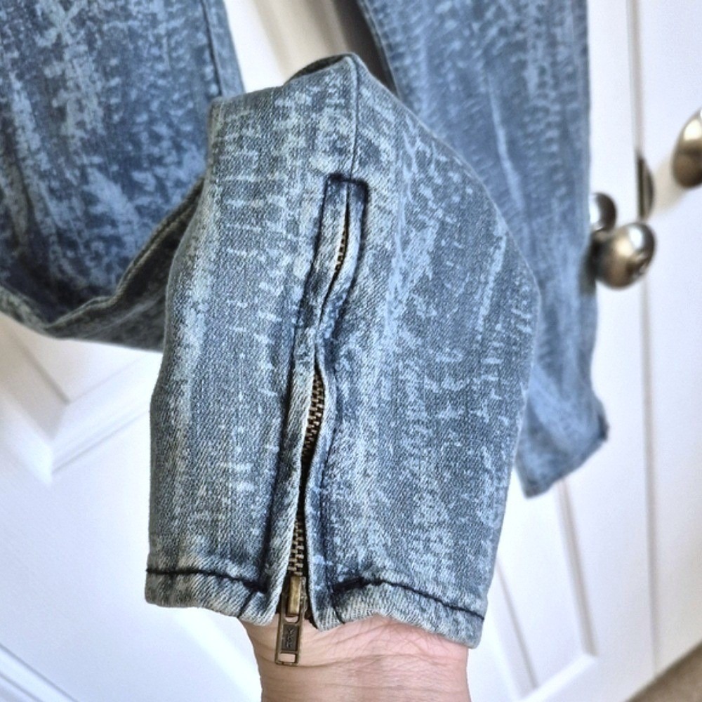 Free People Low Rise Blue Jeans Denim Skinny Pants Zip Ankles Womens 26 - Picture 5 of 16
